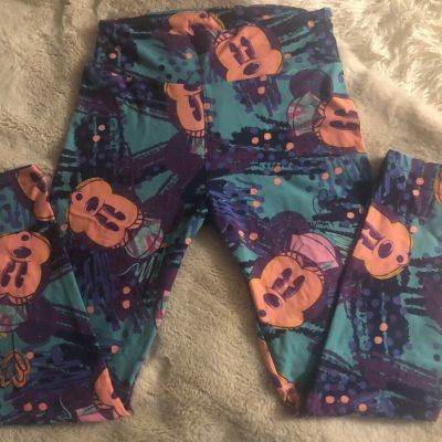 LuLaRoe OS Leggings Pants Pajamas Waist 24” inseam 25” New Mickey Mouse